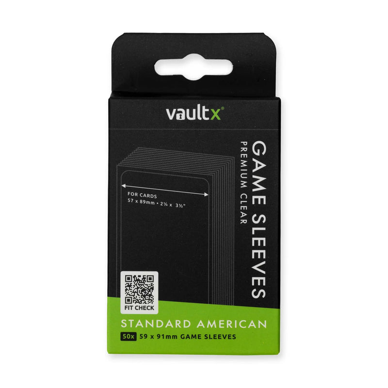 Vaultx- Standard American Board Game Sleeves (50 Sleeves)