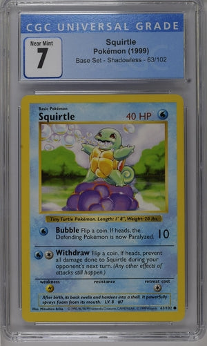 Squirtle (63/102) [Base Set: Shadowless] {Graded}