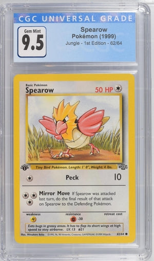 Spearow (62/64) [Jungle: 1st Edition] {Graded}