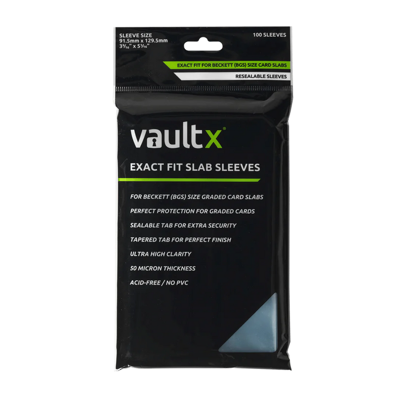 Vaultx- Exact Fit Slab Sleeves (PSA & CGC) - 100 Count