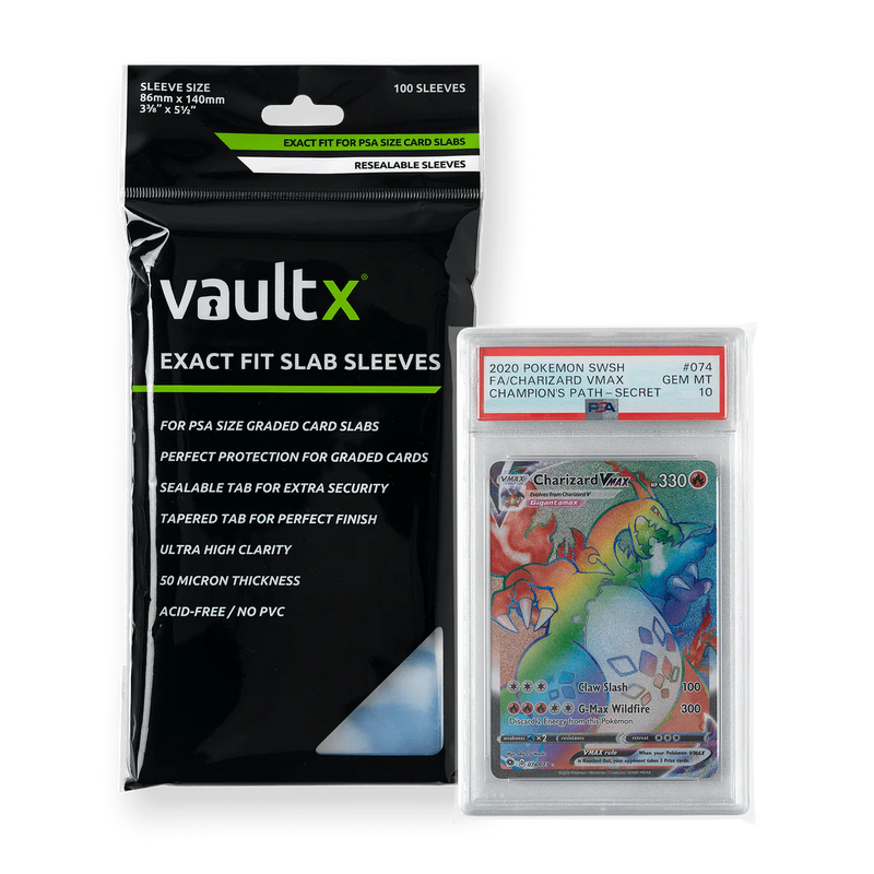 Vaultx- Exact Fit Slab Sleeves (PSA & CGC) - 100 Count