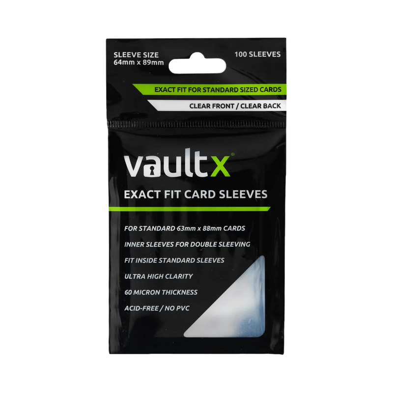 Vaultx: Exact Fit Card Sleeves - 100 Sleeves