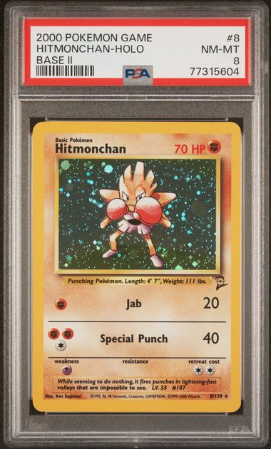 Hitmonchan (8/130) [Base II] {Graded}