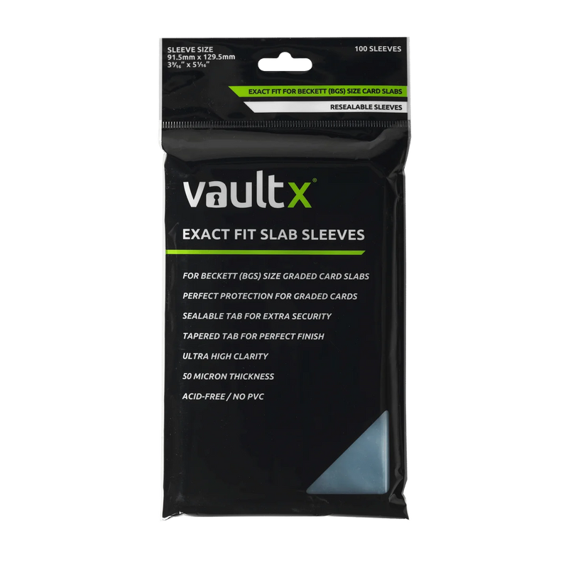 Vaultx- Exact Fit Slab Sleeves (Beckett & BGS) - 100 Count